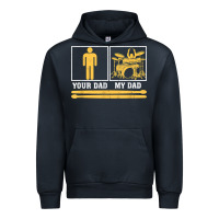 Navy mens my dad is a drummer your dad not drum player father's day t shirt Urban Hoodie - SnappyArt