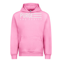 Fuchsia Pink Purge And Purify Graphic Urban Hoodie - SnappyArt