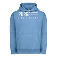 Pigment Pebble Blue Purge And Purify Graphic Urban Hoodie - SnappyArt