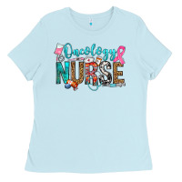 Baby Blue oncology nurse Ladies Tee - OliviaCreatesArt
