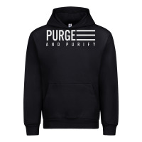 Black Purge And Purify Graphic Urban Hoodie - SnappyArt