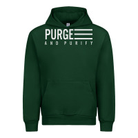 Forest Green Purge And Purify Graphic Urban Hoodie - SnappyArt