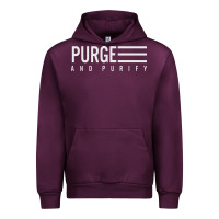 Mauve Wine Purge And Purify Graphic Urban Hoodie - SnappyArt