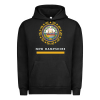 Pigment Black new hampshire state flag new Urban Hoodie - SnappyArt