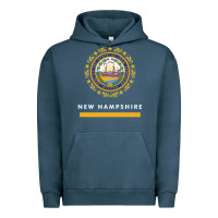 Pigment Midnight Navy new hampshire state flag new Urban Hoodie - SnappyArt