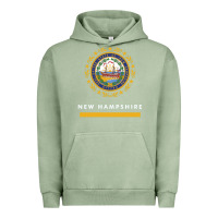 Pigment Oil Green new hampshire state flag new Urban Hoodie - SnappyArt