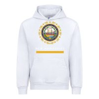 White new hampshire state flag new Urban Hoodie - SnappyArt