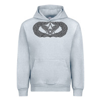 Heather Grey Air Force Civil Engineer Badge Urban Hoodie - SnappyArt