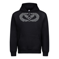 Black Air Force Civil Engineer Badge Urban Hoodie - SnappyArt