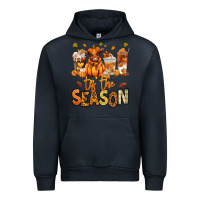 Navy Tis' the season Fall Heifer coffee cups Urban Hoodie - RanaPortraitStore