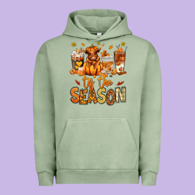 Tis' The Season Fall Heifer Coffee Cups Urban Hoodie Designed By Ranaportraitstore