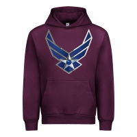 Mauve Wine US Air Force USAF Urban Hoodie - SnappyArt