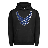 Pigment Black US Air Force USAF Urban Hoodie - SnappyArt