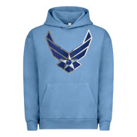 Pigment Pebble Blue US Air Force USAF Urban Hoodie - SnappyArt
