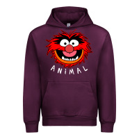 Mauve Wine Muppets Animal Urban Hoodie - SnappyArt
