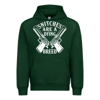 Forest Green Snitches Are A Dying Breed Motorcycle Biker Gun Urban Hoodie - SnappyArt