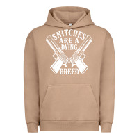 Pigment Burro Snitches Are A Dying Breed Motorcycle Biker Gun Urban Hoodie - SnappyArt
