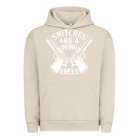 Pigment French Oak Snitches Are A Dying Breed Motorcycle Biker Gun Urban Hoodie - SnappyArt