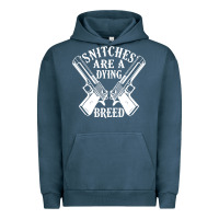 Pigment Midnight Navy Snitches Are A Dying Breed Motorcycle Biker Gun Urban Hoodie - SnappyArt