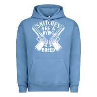 Pigment Pebble Blue Snitches Are A Dying Breed Motorcycle Biker Gun Urban Hoodie - SnappyArt