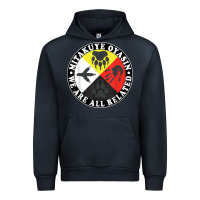 Navy native american medicine wheel, mitakuye oyasin t shirt Urban Hoodie - SnappyArt