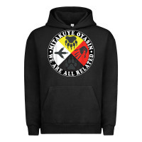 Pigment Black native american medicine wheel, mitakuye oyasin t shirt Urban Hoodie - SnappyArt
