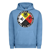 Pigment Pebble Blue native american medicine wheel, mitakuye oyasin t shirt Urban Hoodie - SnappyArt