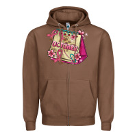 Chestnut pink cancer ribbon and october calendar Zipper Hoodie - AdoDesignShop