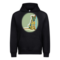 Black German Shepherd isolated on whot. Urban Hoodie - SnappyArt