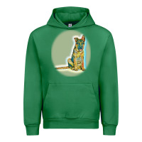 Emerald German Shepherd isolated on whot. Urban Hoodie - SnappyArt