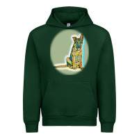 Forest Green German Shepherd isolated on whot. Urban Hoodie - SnappyArt