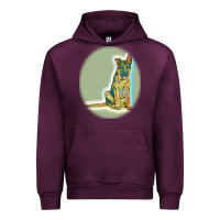Mauve Wine German Shepherd isolated on whot. Urban Hoodie - SnappyArt