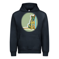 Navy German Shepherd isolated on whot. Urban Hoodie - SnappyArt