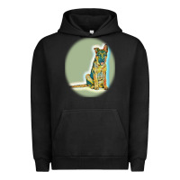 German Shepherd Isolated On Whot. Urban Hoodie | Teevron