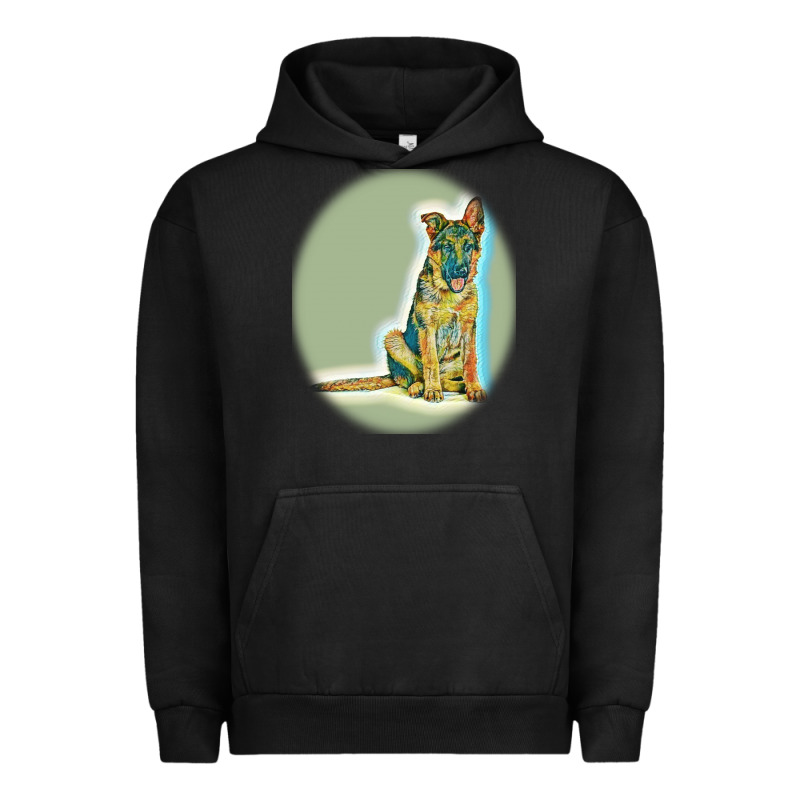 German Shepherd Isolated On Whot. Urban Hoodie by SnappyArt | Teevron