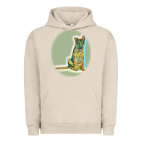 Pigment French Oak German Shepherd isolated on whot. Urban Hoodie - SnappyArt