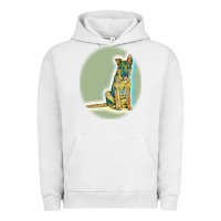 Pigment Lunar Rock German Shepherd isolated on whot. Urban Hoodie - SnappyArt