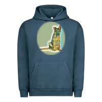 Pigment Midnight Navy German Shepherd isolated on whot. Urban Hoodie - SnappyArt