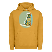 Pigment Peanut Butter German Shepherd isolated on whot. Urban Hoodie - SnappyArt