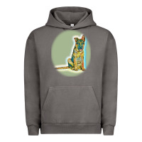 Pigment Tornado German Shepherd isolated on whot. Urban Hoodie - SnappyArt