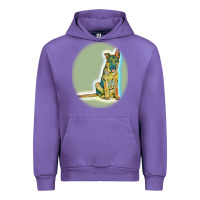 Tulip German Shepherd isolated on whot. Urban Hoodie - SnappyArt