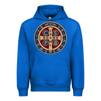 Cobalt Saint Benedict Medal 1 Urban Hoodie - SnappyArt