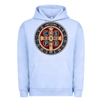 Pigment Grape Ice Saint Benedict Medal 1 Urban Hoodie - SnappyArt