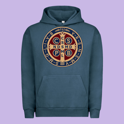 Saint Benedict Medal 1 Urban Hoodie Designed By Snappyart