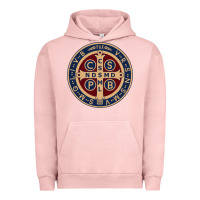 Pigment Salmon Saint Benedict Medal 1 Urban Hoodie - SnappyArt