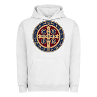 Pigment Lunar Rock Saint Benedict Medal 1 Urban Hoodie - SnappyArt