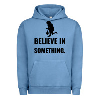 Pigment Pebble Blue Colin Kaepernick Believe In Something Urban Hoodie - SnappyArt