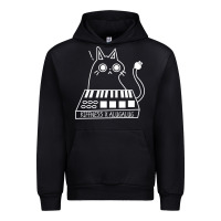 Black The KIFFNESS X ALUGALUG white cat Classic Urban Hoodie - SnappyArt