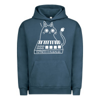 Pigment Midnight Navy The KIFFNESS X ALUGALUG white cat Classic Urban Hoodie - SnappyArt