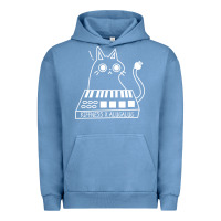 Pigment Pebble Blue The KIFFNESS X ALUGALUG white cat Classic Urban Hoodie - SnappyArt
